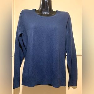 Basic Editions women's crew neck sweater - navy blue, medium